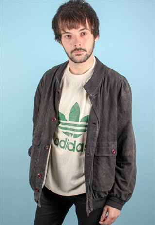 VINTAGE BUGATTI SUEDE BOMBER JACKET ASM1293