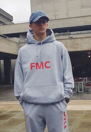 OVERSIZED LOGO HOODIE LIGHT GREY
