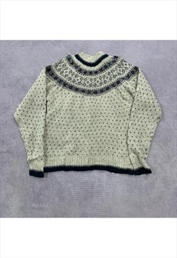 Vintage abstract knitted jumper Men's L