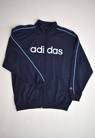 VINTAGE 90S ADIDAS NAVY TRACK JACKET