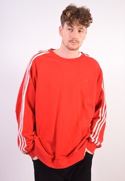 Vintage Adidas Sweatshirt Jumper Red