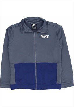 Nike 90's Track Jacket Spellout Zip Up Fleece Medium Grey