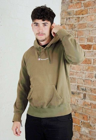 khaki green champion hoodie