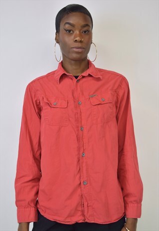 VINTAGE 90S CALVIN KLEIN RED BUTTON UP SHIRT