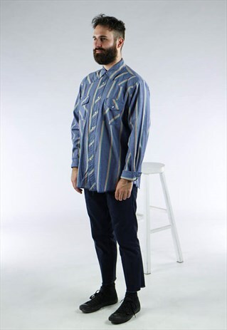 LONG SLEEVE WESTERN SHIRT / RETRO BUTTON UP SHIRT
