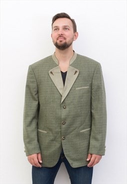 ROFAN TRACHT Vintage Trachten Men's UK 44 Wool Blazer Coat 