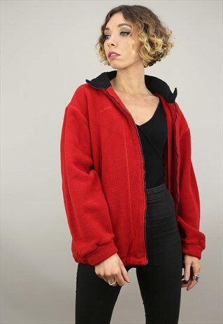 VINTAGE 90S OVERSIZED ZIP UP FLEECE