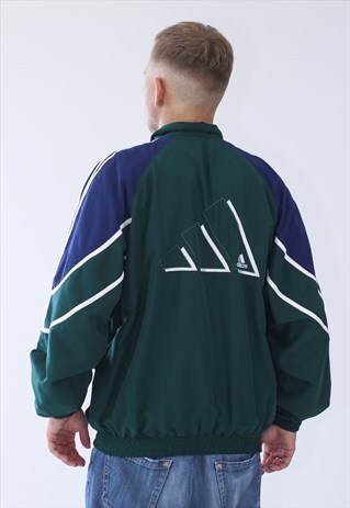 90S VINTAGE MENS ADIDAS TRACK SUIT BIG LOGO JACKET
