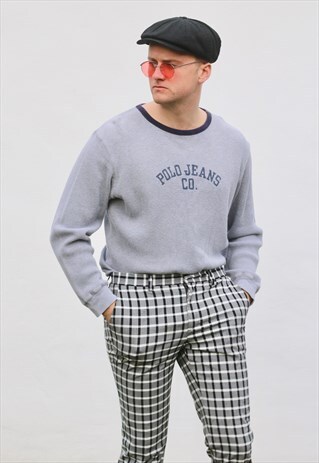 RALPH LAUREN POLO JEANS CO USA RIBBED SWEATSHIRT