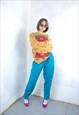VINTAGE 90'S ABSTRACT CROCHET BAGGY KNITTED JUMPER/ UNISEX