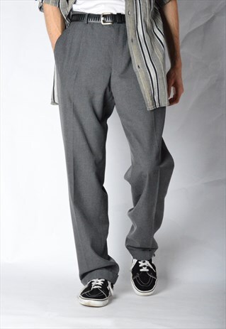VINTAGE 90S GREY MINIMALIST PANTS