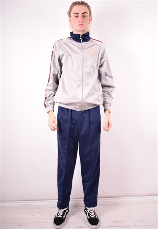 KAPPA MENS VINTAGE FULL TRACKSUIT MEDIUM GREY 90S
