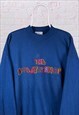 VINTAGE THE SWEATER SHOP SWEATSHIRT EMBROIDERED BLUE XL