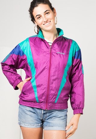 VINTAGE 80'S USA ADIDAS SHELL SPORT JACKET / S1057