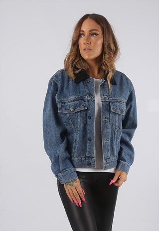 VINTAGE DENIM JACKET UK 10 SMALL (BHDP)