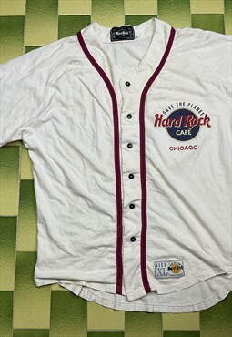 Vintage Hard Rock Cafe Chicago Baseball Jersey Fits Size L