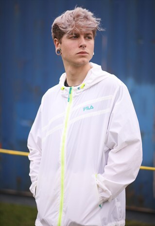 VINTAGE FILA WINDBREAKER HOODED JACKET LIGHTWEIGHT