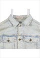 VINTAGE 90'S GUESS DENIM JACKET LIGHT WASH BUTTON UP