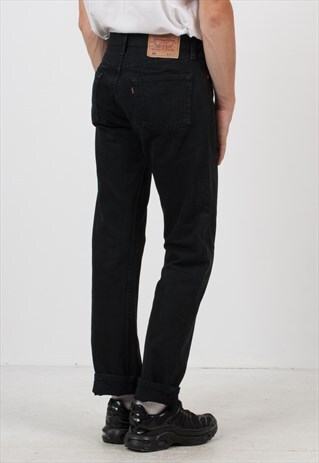 VINTAGE BLACK LEVI'S 501 FIT DENIM JEANS