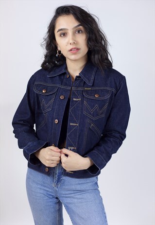 VINTAGE 90'S WRANGLER DARK DENIM JACKET