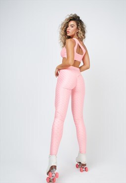 Pink Premium long leggings with high waist Sugar Couture