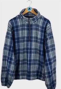 Vintage Fleece Quarter Zip Patterned Sweatshirt