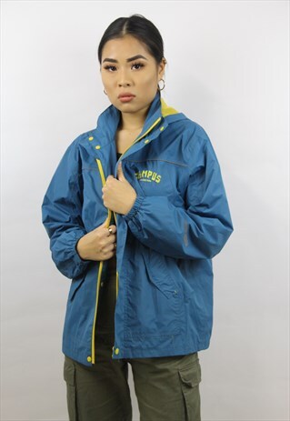 VINTAGE 90'S TURQUOISE RAIN JACKET