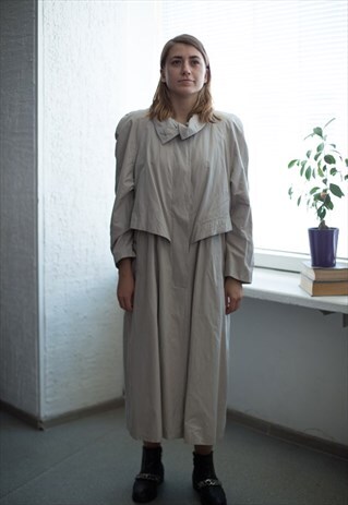VINTAGE 90'S BEIGE BELTED TRENCH COAT