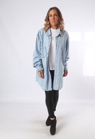 DENIM SHIRT LEVIS OVERSIZED LONG UK 22 - 24 (5CH)
