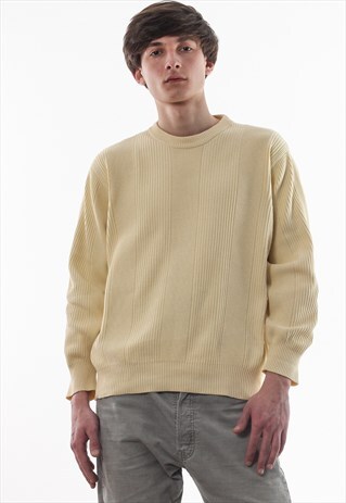 VINTAGE BURBERRYS SWEATER 90S BEIGE KNIT KNITTED