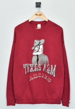 Vintage Texas Sweatshirt Maroon Large