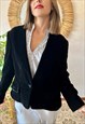 1970'S VINTAGE BLACK VELVET BLAZER
