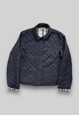 Burberry Brit Quilted Nova Check Jacket in Black