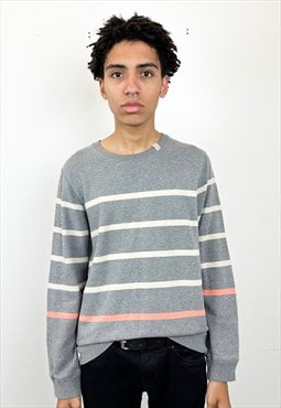 Vintage 90s stripes grey sweatshirt 