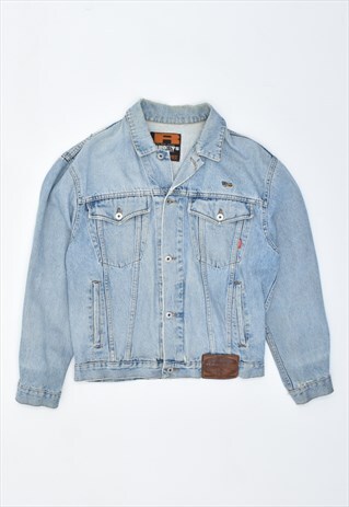 VINTAGE 90'S DISSTRESED DENIM JACKET BLUE
