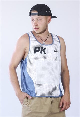 80S VINTAGE MENS NIKE MARATHON RUNNING TANK TOP VEST JERSEY