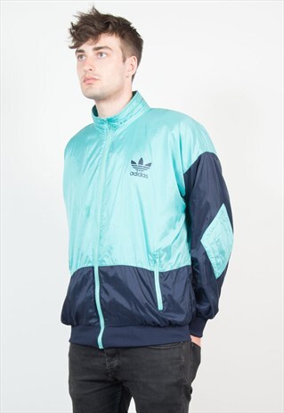 90'S ADIDAS BLUE ZIP UP TRACKSUIT JACKET