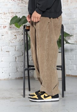 Vintage   Corduroy Trousers Beige