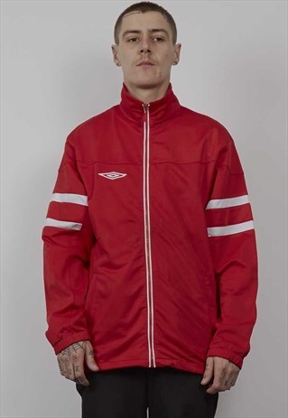 VINTAGE 90'S UMBRO RED TRACKSUIT JACKET