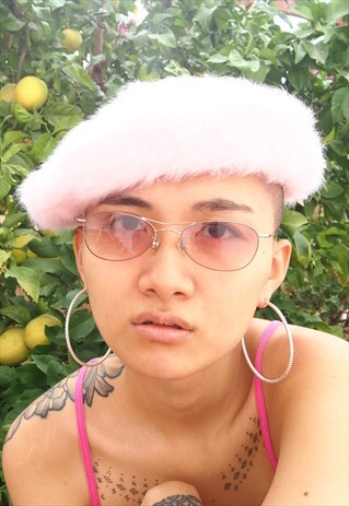 BABY PINK FLUFFY BERET