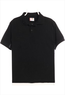 Vintage 90's Dickies Polo Shirt Short Sleeve Plain Black Men