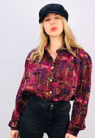 VINTAGE OVERSIZED PATTERN SHIRT