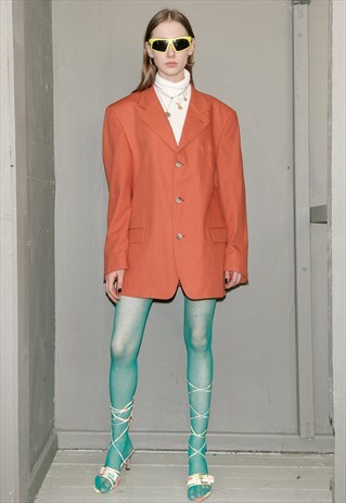 VINTAGE OVERSIZED ORANGE BLAZER