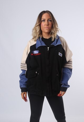BOMBER RACING SPORTS JACKET OVERSIZED FORD UK 18 - 20 (EA1E)