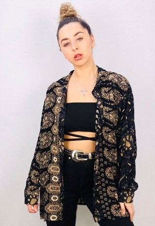 VINTAGE OVERSIZED PATTERN SHIRT