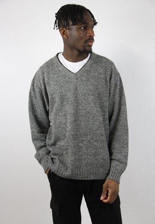 VINTAGE YSL GREY KNIT JUMPER