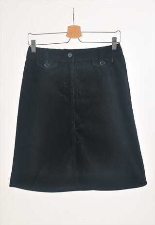 VINTAGE 90S CORDUROY SKIRT IN BLACK