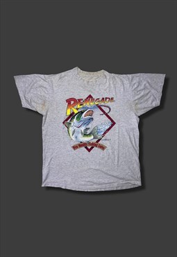 vintage grey bass fish renegade 1993 tshirt 
