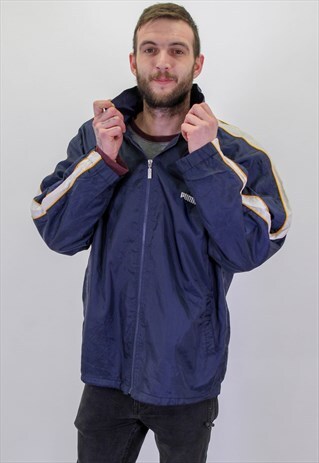 VINTAGE PUMA JACKET IN BLUE XL