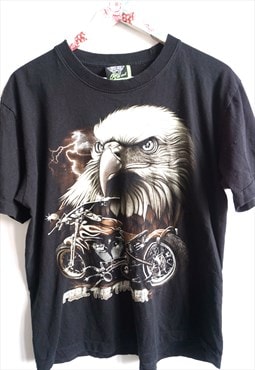Vintage T-shirt Oversized Graphic Tee Top Shirts Eagle USA